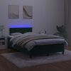vidaXL Boxspringbett mit Matratze & LED Dunkelgr&uuml;n 120x190 cm Samt