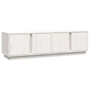 vidaXL TV-Schrank Wei&szlig; 140x40x40 cm Massivholz Kiefer