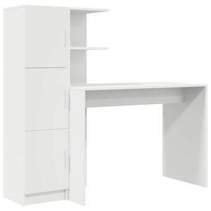 vidaXL Schreibtisch Wei&szlig; 133,5 x 50 x 124 cm 2 stk.