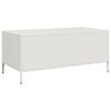 vidaXL Couchtisch Wei&szlig; 101,5x50x43,5 cm Kaltgewalzter Stahl