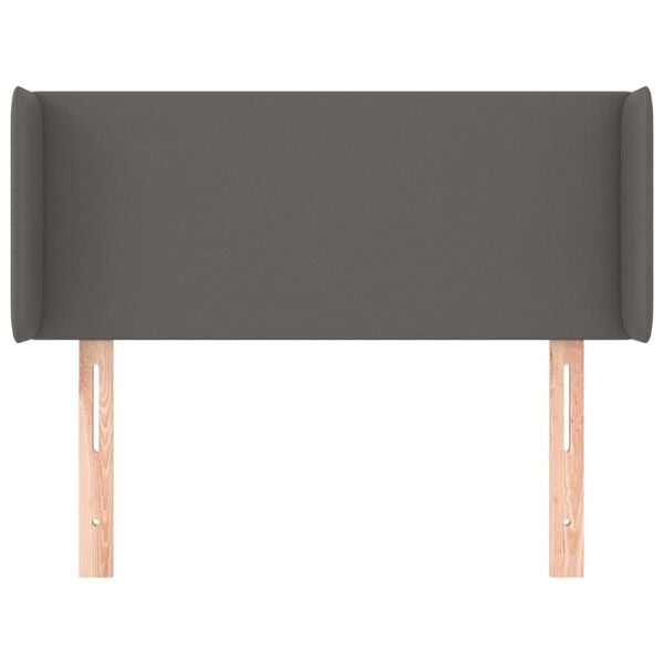 vidaXL Kopfteil mit Ohren Grau 83x16x78/88 cm Kunstleder