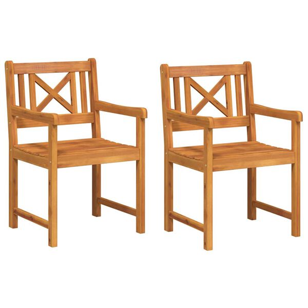 vidaXL Gartenstuhl 2 pcs 56 x 56 x 90 cm Massivholz Akazie