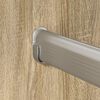 vidaXL Kleiderstange 2 pcs Silber 764 x 15 x 29 mm Aluminiumlegierung