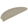 vidaXL Treppenmatten Selbstklebend Sisal-Look 15 Stk 65x21x4 Hellbeige
