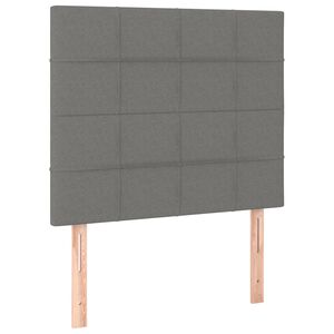 vidaXL Kopfteil Dunkelgrau 80 x 5 x 118/128 cm Stoff
