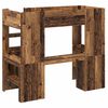 vidaXL Etagenbettgestell mit Schreibtisch Altholz 98,5 x 200 cm