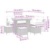 vidaXL Gartensofa-set mit Kissen 9 pcs Beige und Creme Poly-Rattan