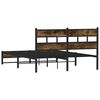 vidaXL Metallbett ohne Matratze R&auml;uchereiche 140x190 cm