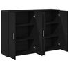 vidaXL Sideboard 2 pcs Schwarz Eichen-Optik 60 x 31 x 84 cm