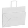 vidaXL Papiertragetaschen 250 Stk. mit Henkeln Wei&szlig; 32x17x25 cm