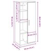 vidaXL Badezimmerschrank mit Rollenhalter Grau Sonoma 39x22x90 cm
