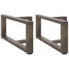 vidaXL Couchtischbeine T-Form 2 Stk. Naturstahl 60x25x(30-31) cm Stahl
