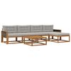 vidaXL Outdoor-Sofagarnitur 6 stk. Natur und Hellgrau