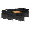 vidaXL Gartensofa-set 9 stk. Schwarz Poly-Rattan