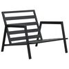 vidaXL 5-tlg. Garten-Lounge-Set mit Auflagen Aluminium Dunkelgrau