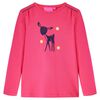 Kinder-Langarmshirt Knallrosa 116