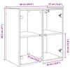 vidaXL Wandschrank Wandmontiert Schwarz Eichen-Optik 68 x 37 x 68,5 cm