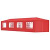 vidaXL Party-Zelt 1200 x 300 x 255 cm Rot PE und Stahl