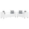 vidaXL Sofagarnitur Kunstleder 3-Sitzer + 2-Sitzer Wei&szlig;
