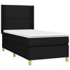 vidaXL Boxspringbett mit Matratze & LED Schwarz 80x200 cm Stoff