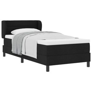 vidaXL Boxspringbett mit Matratze Schwarz 80 x 200 cm Stoff