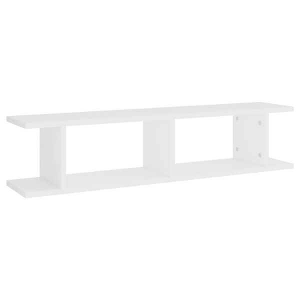 vidaXL Wandregale 2 Stk. Wei&szlig; 90x18x20 cm Holzwerkstoff