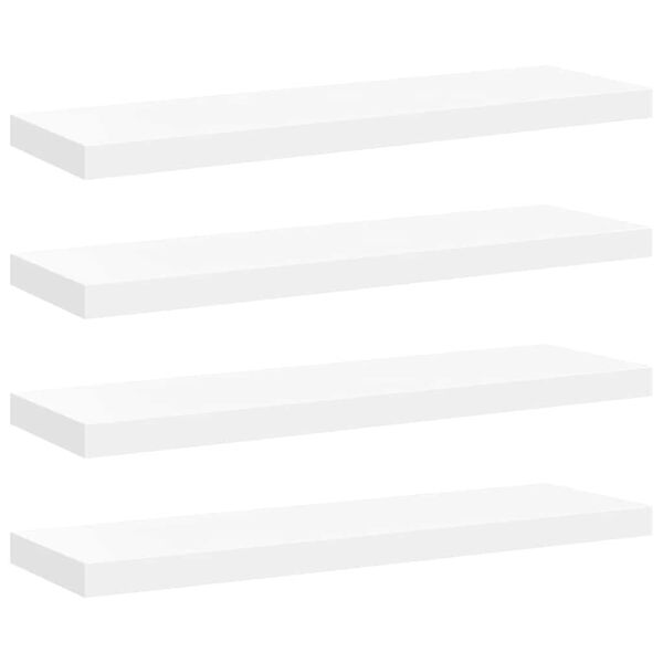 vidaXL Schweberegale 4 Stk. Wei&szlig; 80x23,5x3,8 cm MDF
