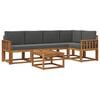 vidaXL Outdoor-Sofagarnitur 6 Stk. Natur und Anthrazit