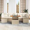 vidaXL Garten-Sofa-Set mit Kissen 8 pcs Beige und Creme
