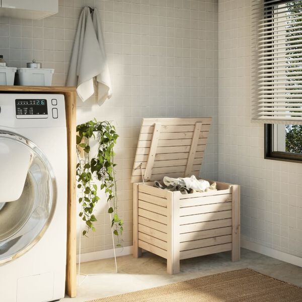 vidaXL Truhe mit Deckel RANA 60x49x54 cm Massivholz Kiefer