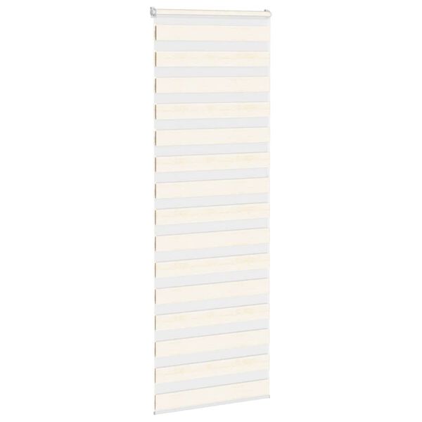 vidaXL Doppelrollo Marmorbeige 70x230 cm Stoffbreite 65,9 cm Polyester