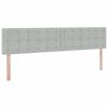 vidaXL Aufbewahrungsbett mit Matratze Hellgrau 200 x 200 cm Samt