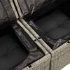 vidaXL Gartensofa-set mit Kissen 7 pcs Hellgrau Poly-Rattan
