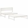vidaXL 2-tlg. Garten-Lounge-Set mit Kissen Wei&szlig; Massivholz