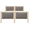 vidaXL Bettrahmen mit Kopfteil Taupe 150 x 200 cm Stoff