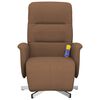 vidaXL Massagesessel mit Fu&szlig;teil Braun Stoff