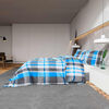 vidaXL Bettw&auml;sche-Set Blau und Grau 140x200 cm Baumwolle