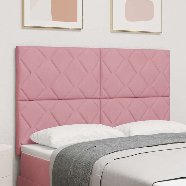 vidaXL Kopfteil mit Kopfteil Rosa 160 cm Samt