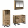 vidaXL Badezimmerm&ouml;bel-Set 3 stk. Artisan-Eiche 80 x 33 x 60 cm