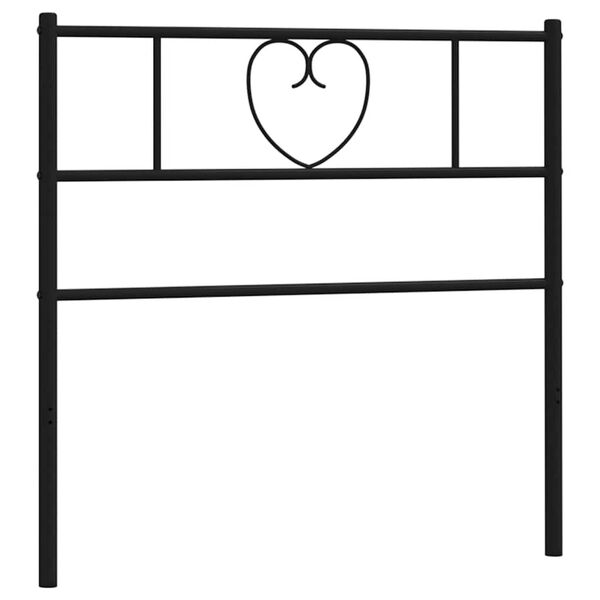 vidaXL Ersatz-Kopfteil Metall Schwarz 90 cm