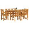 vidaXL Garten Essgruppe 7 pcs Braun Massivholz Akazie
