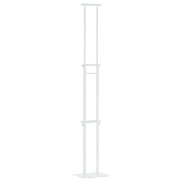 vidaXL Messest&auml;nde 2 pcs Wei&szlig; 30 x 24 x 208 cm Eisen