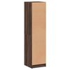 vidaXL Highboard mit Glast&uuml;r Braun Eichen-Optik 35x37x142 cm