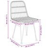 vidaXL Garten Essgruppe 5 pcs Braun Pulverbeschichteter Stahl