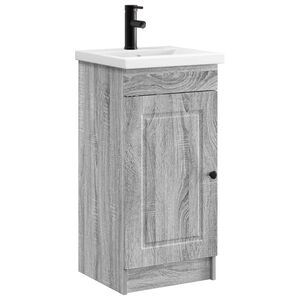 vidaXL Badezimmerschrank mit Waschbecken Sonoma-Grau 42 x 40 x 84,5 cm