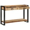 vidaXL Konsolentisch mit Regal Braun 120 x 33 x 75 cm Massivholz Mango