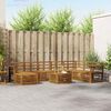 vidaXL Ecksofa Set 9 pcs Natur Massivholz Akazie