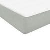 vidaXL Boxspringbett mit Matratze & LED Hellgrau 180x210 cm Samt