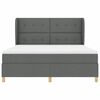 vidaXL Boxspringbett mit Matratze Dunkelgrau 90x190 cm Dunkelgrau