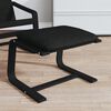 vidaXL Fu&szlig;hocker Schwarz 51x41x40 cm Stoff